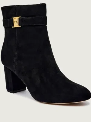 LAUREN RALPH LAUREN Botki na słupku KELLIE | zamsz