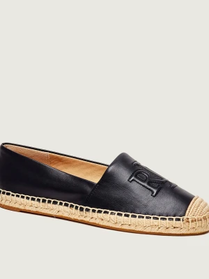 LAUREN RALPH LAUREN Skórzane espadryle CAMERYN czarny