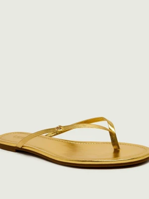 Zdjęcie produktu LAUREN RALPH LAUREN Skórzane japonki RAQUEL złoty