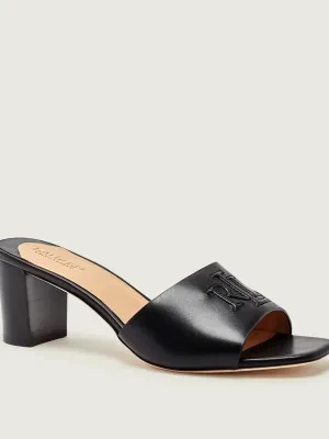 LAUREN RALPH LAUREN Skórzane klapki na słupku EVERLEY