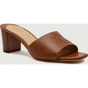 LAUREN RALPH LAUREN Skórzane klapki na słupku EVERLEY