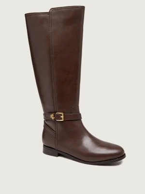 LAUREN RALPH LAUREN Skórzane oficerki Brooke brązowy