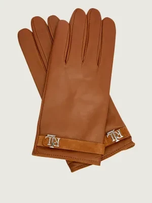 LAUREN RALPH LAUREN Skórzane rękawiczki LOGOLTHR GLV