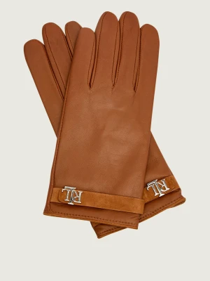 LAUREN RALPH LAUREN Skórzane rękawiczki LOGOLTHR GLV