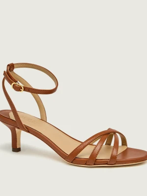 LAUREN RALPH LAUREN Skórzane sandały na szpilce KENDYL