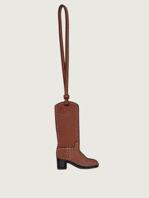 LAUREN RALPH LAUREN Skórzany brelok Boot Charm brązowy