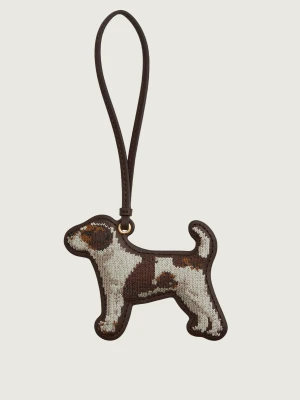 LAUREN RALPH LAUREN Skórzany brelok Jack Russell brązowy