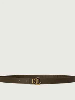 LAUREN RALPH LAUREN Skórzany dwustronny pasek Logo Reversible