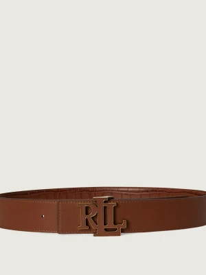 LAUREN RALPH LAUREN Skórzany dwustronny pasek Logo Reversible