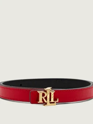 LAUREN RALPH LAUREN Skórzany dwustronny pasek LRL