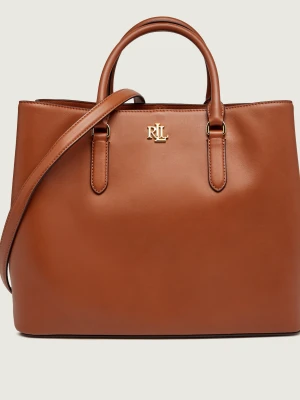 LAUREN RALPH LAUREN Skórzany kuferek Marcy brązowy