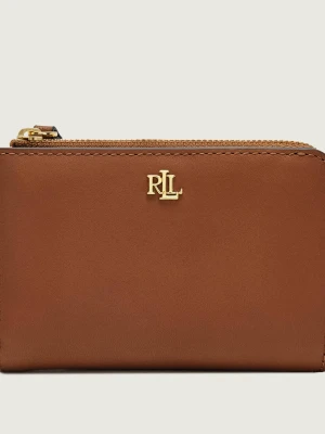 LAUREN RALPH LAUREN Skórzany portfel Bifold brązowy