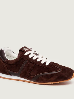 LAUREN RALPH LAUREN Sneakersy Dani | zamsz brązowy