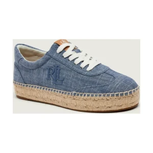 LAUREN RALPH LAUREN Sneakersy Luize Chambray | z dodatkiem skóry