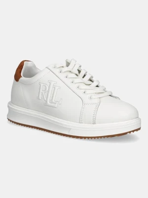 Lauren Ralph Lauren sneakersy skórzane Ainsley damskie kolor biały 802979188001