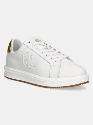 Lauren Ralph Lauren sneakersy skórzane Ainsley kolor biały 802978213001