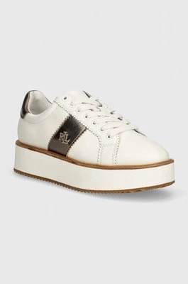 Lauren Ralph Lauren sneakersy skórzane Amelia kolor biały 802947677001