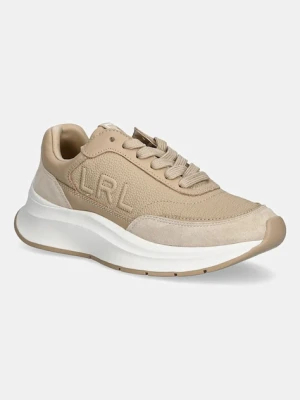 Lauren Ralph Lauren sneakersy skórzane Franky damskie kolor beżowy 802974376001