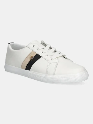 Lauren Ralph Lauren sneakersy skórzane Janson II damskie kolor biały 802979187001