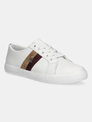Lauren Ralph Lauren sneakersy skórzane Janson II damskie kolor biały 802979187003