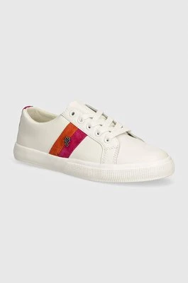 Lauren Ralph Lauren sneakersy skórzane Janson II kolor biały 802942783001
