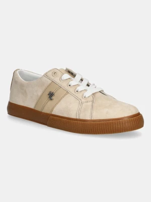 Lauren Ralph Lauren sneakersy zamszowe Janson II damskie kolor beżowy 802868344004