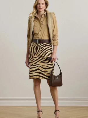 Lauren Ralph Lauren spódnica kolor biały midi ołówkowa 200978712