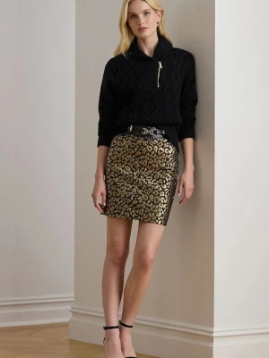 Lauren Ralph Lauren spódnica z bawełną kolor czarny mini ołówkowa 200979907