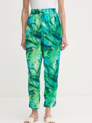 Lauren Ralph Lauren spodnie damskie kolor zielony fason chinos high waist 20523277