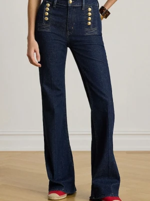 Lauren Ralph Lauren spodnie dzwony damskie bawełniane