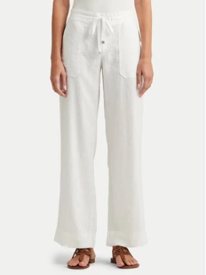 Lauren Ralph Lauren Spodnie materiałowe 200735138001 Biały Wide Leg