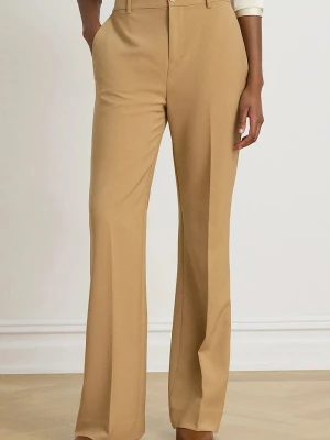 Lauren Ralph Lauren spodnie straight damskie beżowy