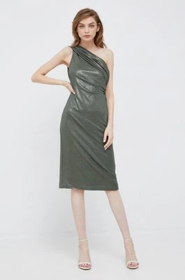 Lauren Ralph Lauren sukienka 253872546001 kolor zielony mini dopasowana