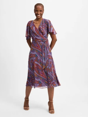 Lauren Ralph Lauren Sukienka damska Kobiety lila|wielokolorowy wzorzysty,