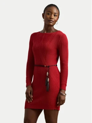 LAUREN RALPH LAUREN Sukienka dzianinowa 200971346001 Czerwony Slim Fit