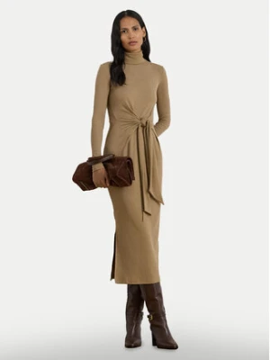 LAUREN RALPH LAUREN Sukienka dzianinowa 200980028003 Beżowy Slim Fit