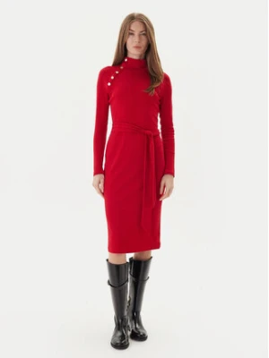 LAUREN RALPH LAUREN Sukienka dzianinowa 200980036002 Czerwony Slim Fit