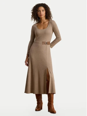 LAUREN RALPH LAUREN Sukienka dzianinowa 200980038001 Beżowy Slim Fit