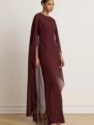 Lauren Ralph Lauren sukienka empire bordowy