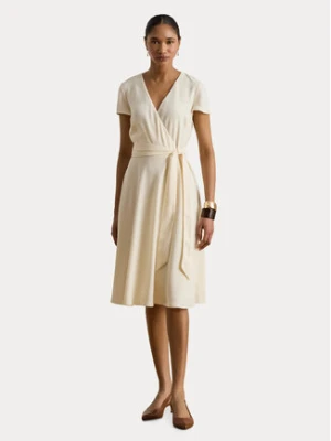 LAUREN RALPH LAUREN Sukienka koktajlowa 200P13812005 Kremowy Regular Fit