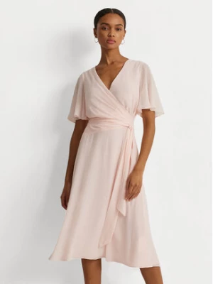 Lauren Ralph Lauren Sukienka koktajlowa 250909381007 Różowy Slim Fit
