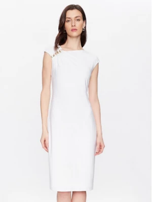 Lauren Ralph Lauren Sukienka koktajlowa 253898713001 Biały Slim Fit