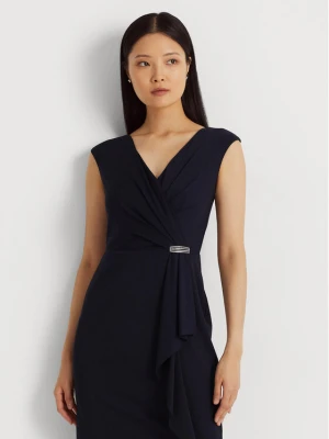 Lauren Ralph Lauren Sukienka koktajlowa 253906356001 Granatowy Regular Fit