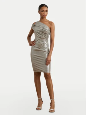LAUREN RALPH LAUREN Sukienka koktajlowa 253970802001 Srebrny Slim Fit