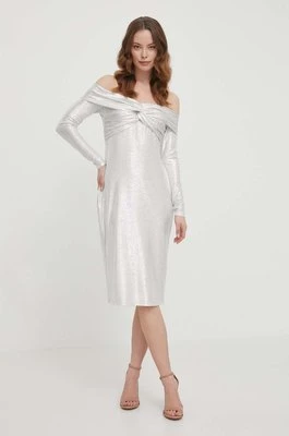 Lauren Ralph Lauren sukienka kolor beżowy mini dopasowana 253932602