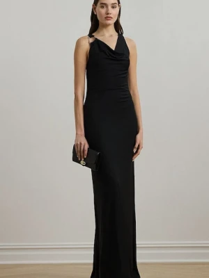 Lauren Ralph Lauren sukienka kolor czarny maxi dopasowana 253971057
