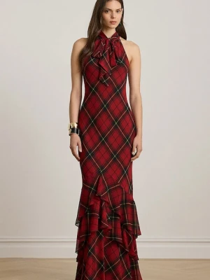 Lauren Ralph Lauren sukienka kolor czarny maxi rozkloszowana 253979955