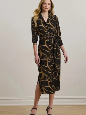 Lauren Ralph Lauren sukienka kolor czarny midi prosta 200978812