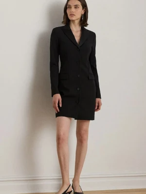 Lauren Ralph Lauren sukienka kolor czarny mini dopasowana 200979960