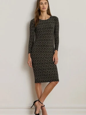 Lauren Ralph Lauren sukienka kolor czarny mini dopasowana 200980037